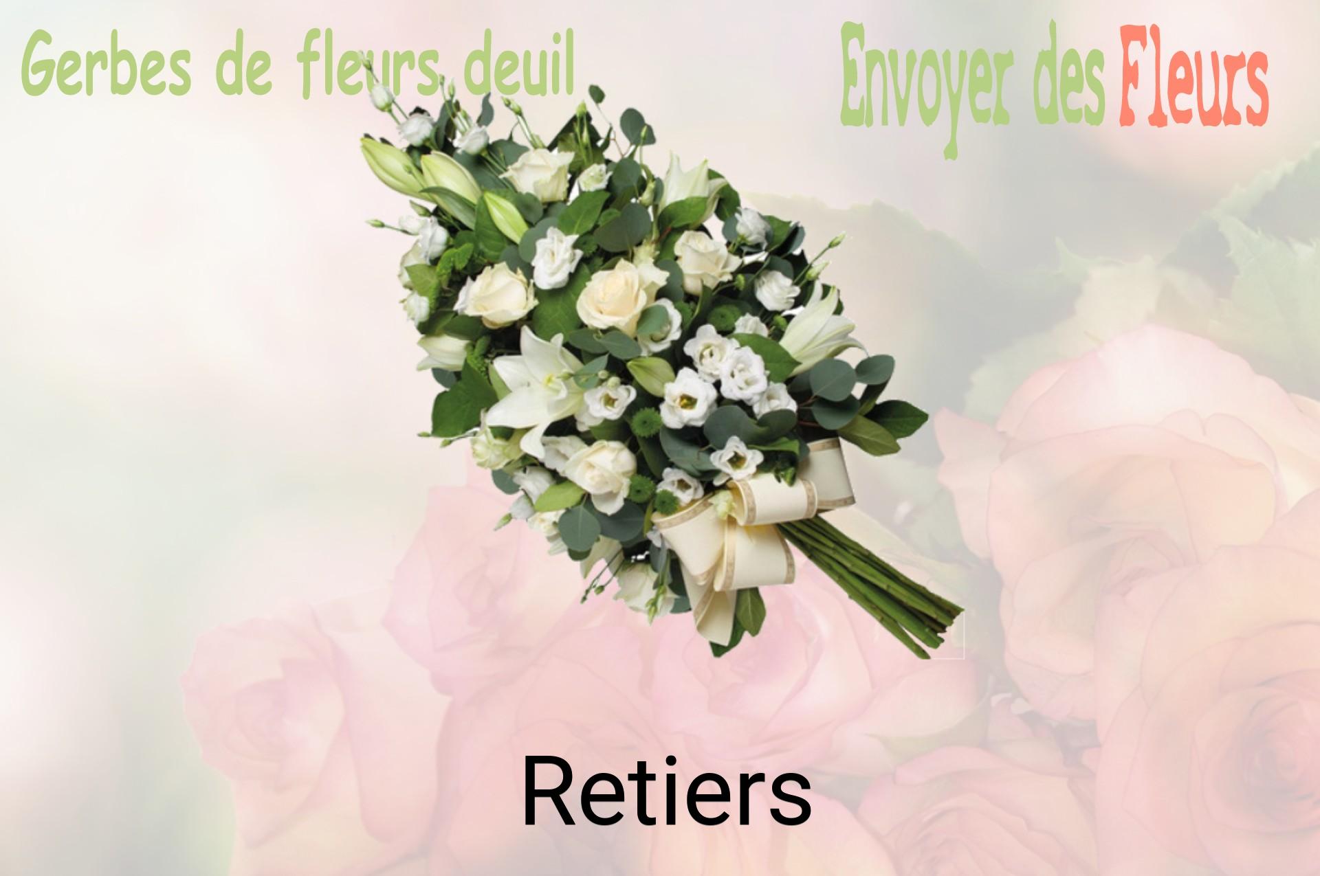 Gerbe de fleurs de deuil livrée à Retiers